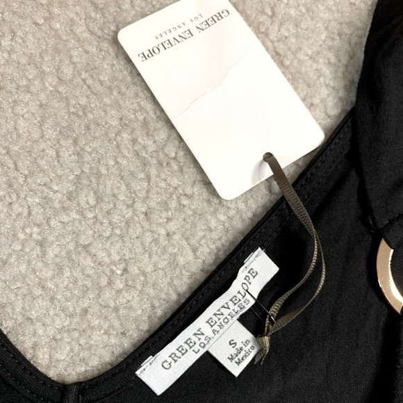 NWT Green Envelope Women Black Maxi Dress Size Small - Picture 3 of 7